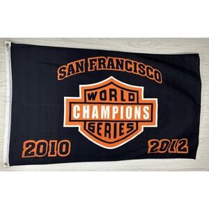 San Francisco Giants MLB World Series Champions 2010 2012 Flag 36"x60" Black